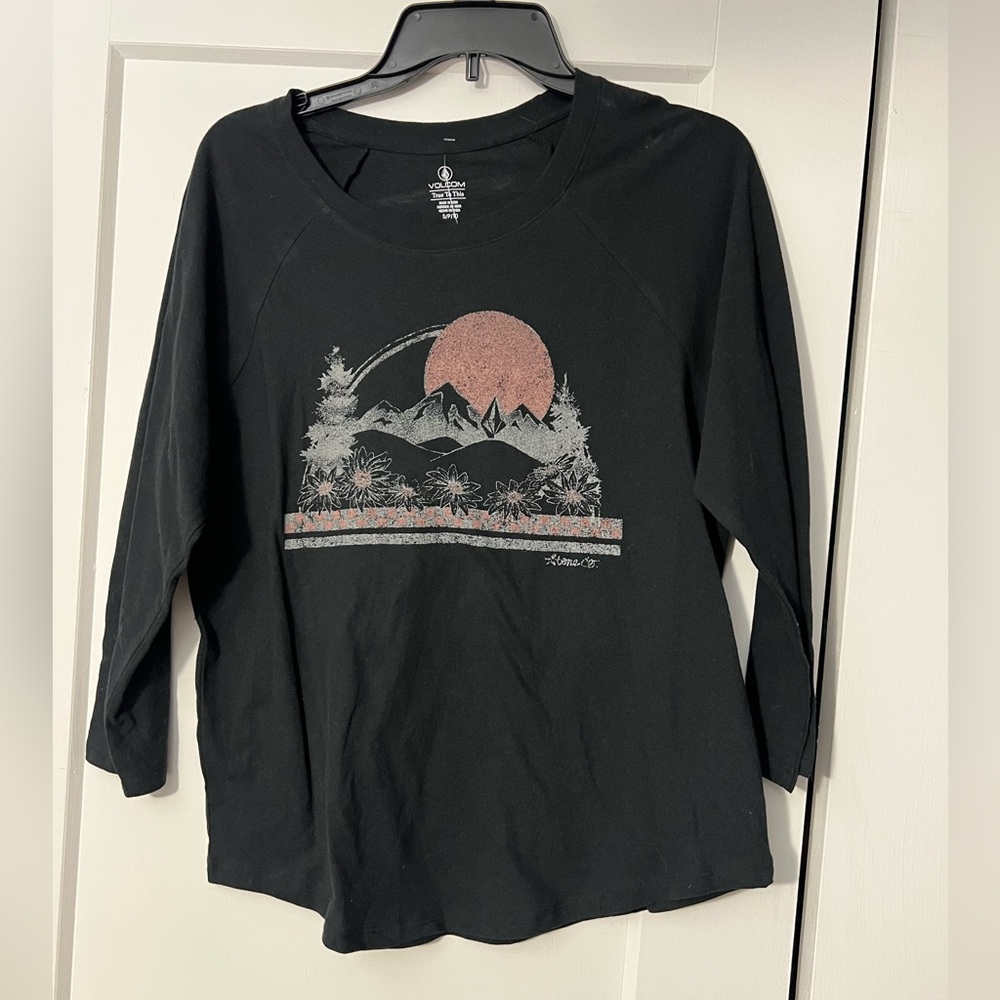 Volcom Black Graphic Women's Top